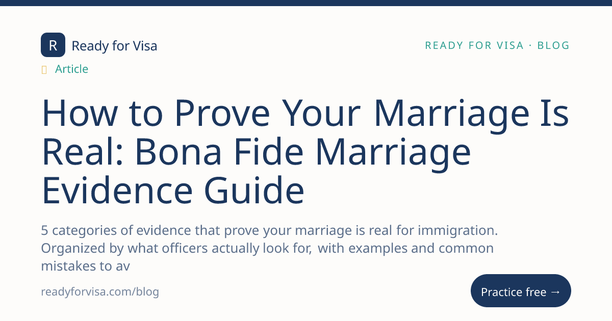 How to Prove Your Marriage Is Real: Bona Fide Marriage Evidence Guide